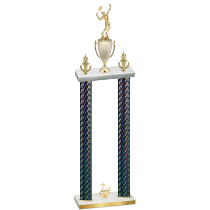 Double Black Carbon Fiber Second Place Tennis Trophy