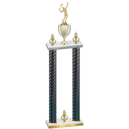 Double Black Carbon Fiber Victory Tennis Trophy