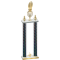 Double Black Carbon Fiber First Place Football Trophy