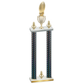 Double Black Carbon Fiber Victory Football Trophy