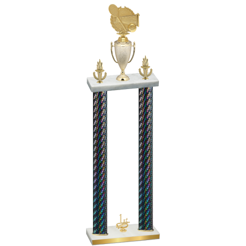 Double Black Carbon Fiber First Place Tennis Trophy