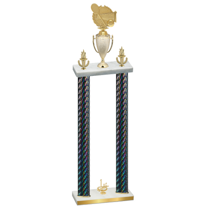 Double Black Carbon Fiber First Place Tennis Trophy