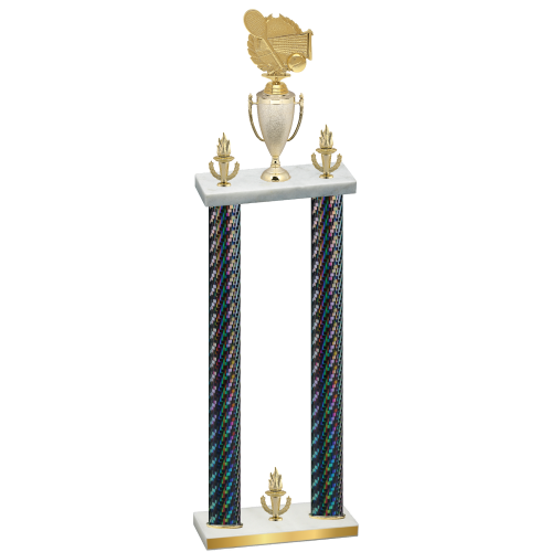 Double Black Carbon Fiber Victory Tennis Trophy