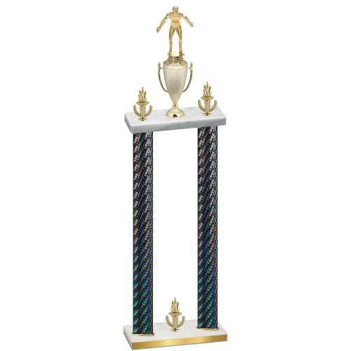 Double Black Carbon Fiber Victory Wrestling Trophy