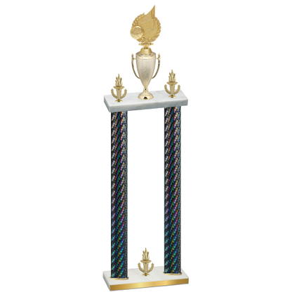 Double Black Carbon Fiber Victory Volleyball Trophy