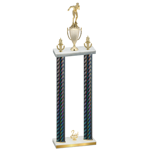 Double Black Carbon Fiber Second Place Swimming Trophy