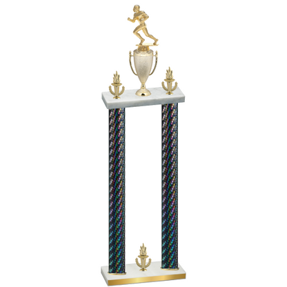 Double Black Carbon Fiber Victory Football Trophy