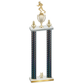 Double Black Carbon Fiber Year Football Trophy