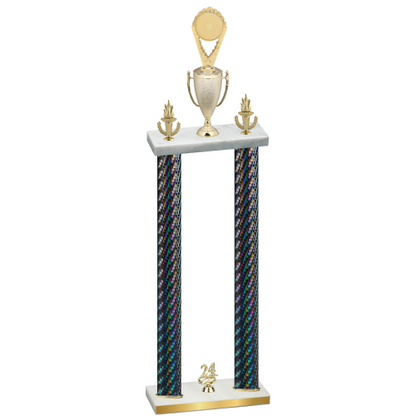 Double Black Carbon Fiber Year Insert Trophy