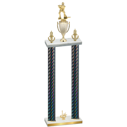 Double Black Carbon Fiber First Place Hockey Trophy