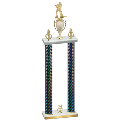 Double Black Carbon Fiber Year Hockey Trophy