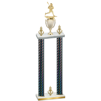 Double Black Carbon Fiber Victory Lacrosse Trophy