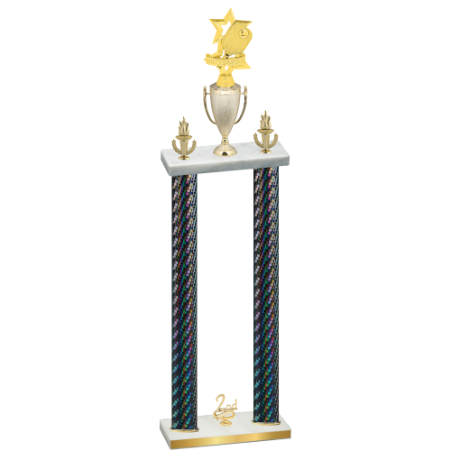 Double Black Carbon Fiber Second Place Pickleball Trophy