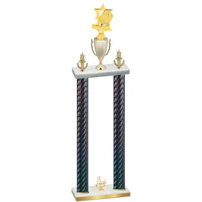 Double Black Carbon Fiber Third Place Pickleball Trophy