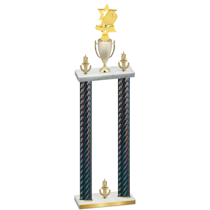 Double Black Carbon Fiber Victory Pickleball Trophy