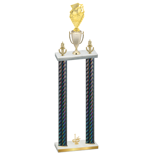Double Black Carbon Fiber First Place Pickleball Trophy