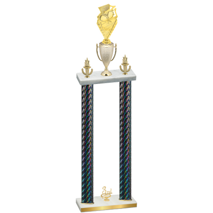 Double Black Carbon Fiber Third Place Pickleball Trophy