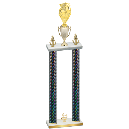 Double Black Carbon Fiber Fourth Place Pickleball Trophy