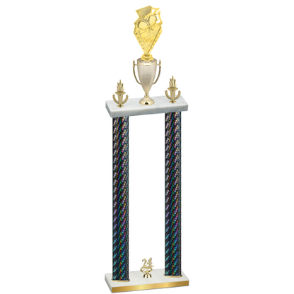 Double Black Carbon Fiber Year Pickleball Trophy