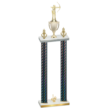 Double Black Carbon Fiber First Place Archery Trophy