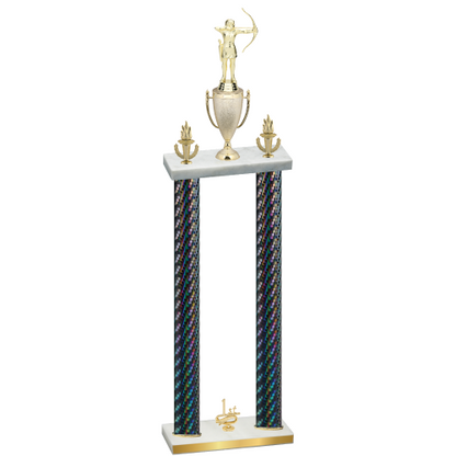 Double Black Carbon Fiber First Place Archery Trophy