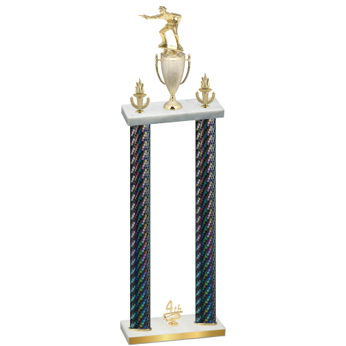 Double Black Carbon Fiber Fourth Place Shooter Trophy