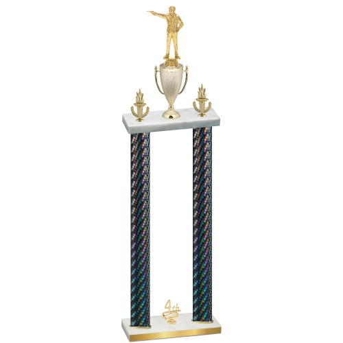 Double Black Carbon Fiber Fourth Place Shooter Trophy