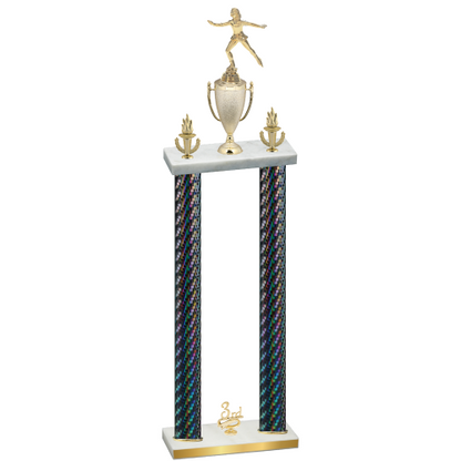 Double Black Carbon Fiber Third Place Skater Trophy