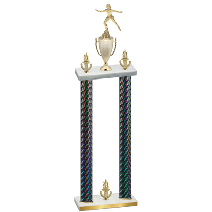Double Black Carbon Fiber Victory Skater Trophy