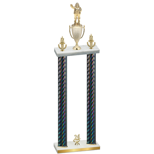 Double Black Carbon Fiber Year Holiday Trophy