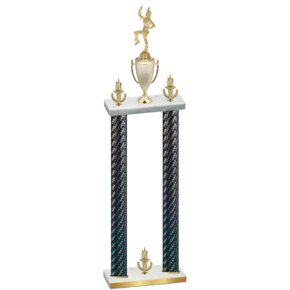 Double Black Carbon Fiber Victory Majorette Trophy