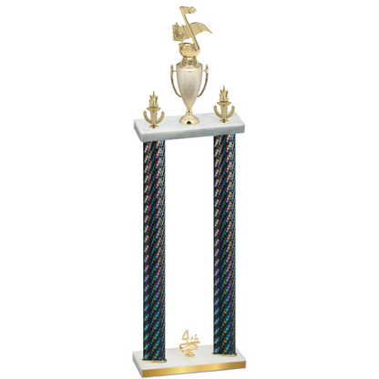 Double Black Carbon Fiber Fourth Place Music Trophy