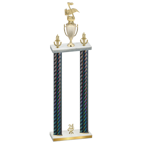 Double Black Carbon Fiber Year Music Trophy