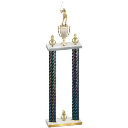 Double Black Carbon Fiber Victory Golf Trophy
