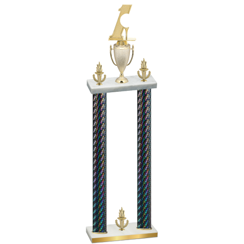 Double Black Carbon Fiber Victory Golf Trophy