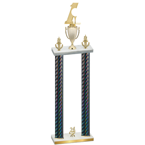 Double Black Carbon Fiber Year Golf Trophy