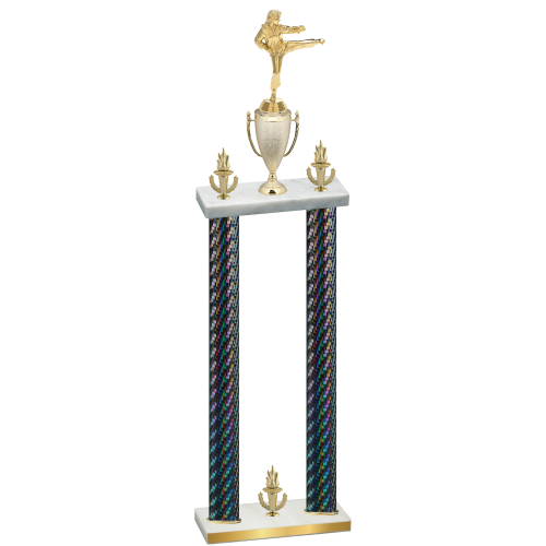 Double Black Carbon Fiber Victory Karate Trophy