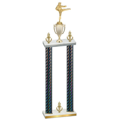 Double Black Carbon Fiber Victory Karate Trophy