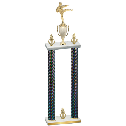 Double Black Carbon Fiber Victory Karate Trophy