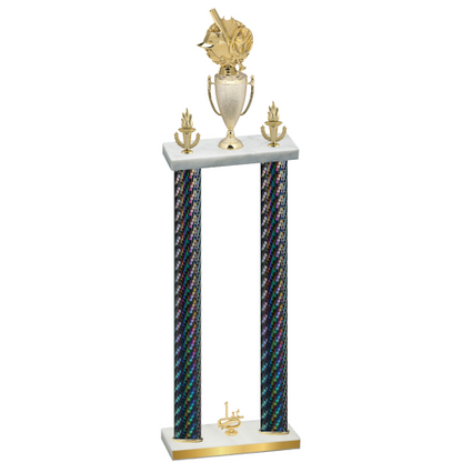 Double Black Carbon Fiber First Place Baseball Trophy