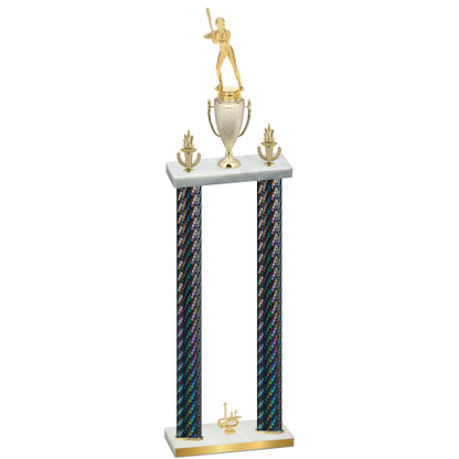 Double Black Carbon Fiber First Place Softball Trophy