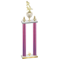 Double Pink Carbon Fiber First Place Football Trophy