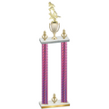 Double Pink Carbon Fiber Victory Football Trophy
