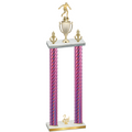 Double Pink Carbon Fiber Second Place Soccer Trophy