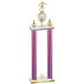Double Pink Carbon Fiber Third Place Soccer Trophy