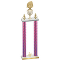 Double Pink Carbon Fiber Third Place Soccer Trophy