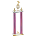 Double Pink Carbon Fiber Third Place Rugby Trophy