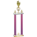 Double Pink Carbon Fiber Third Place Rugby Trophy