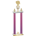 Double Pink Carbon Fiber First Place Running Trophy