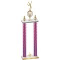 Double Pink Carbon Fiber First Place Tennis Trophy